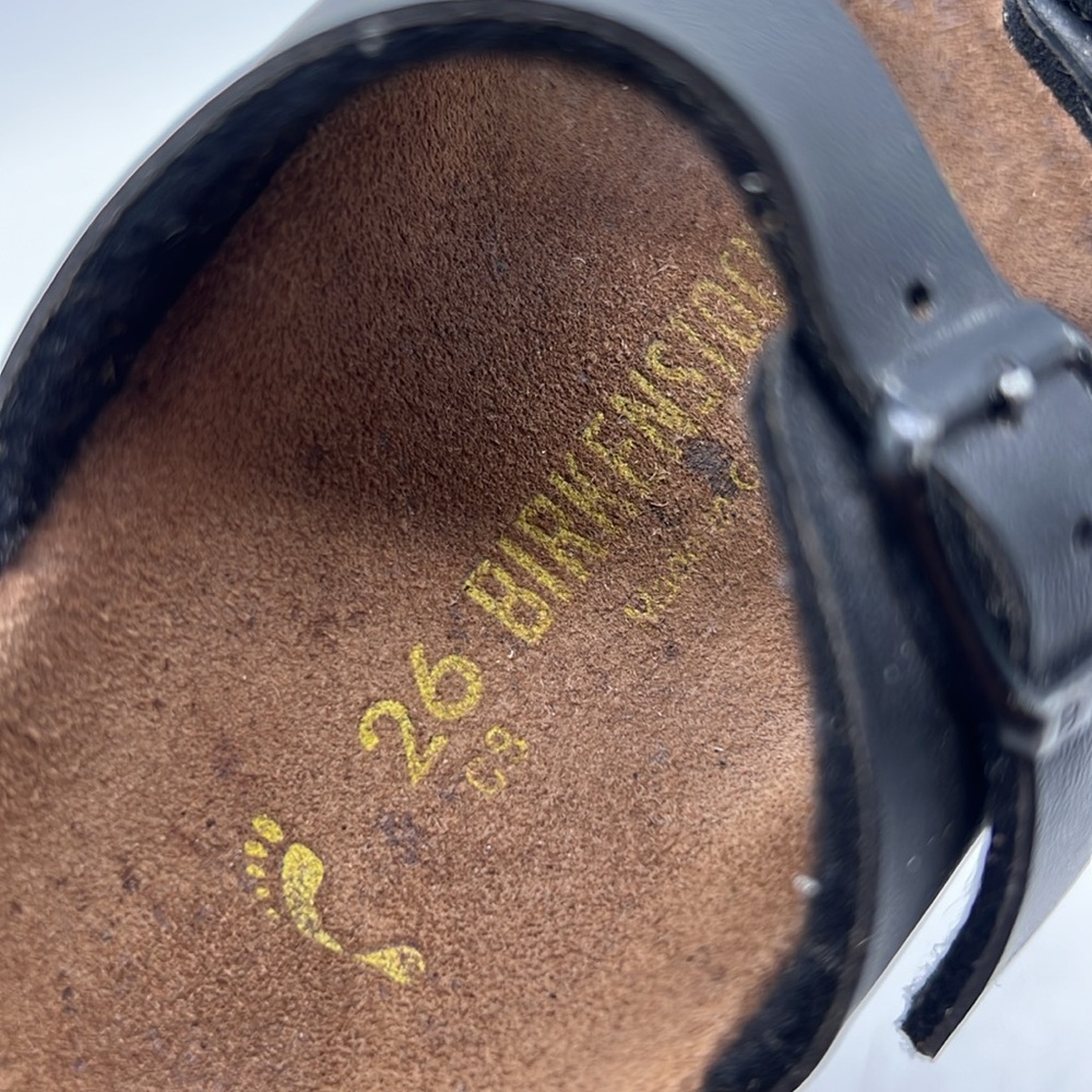 Birkenstock Arizona Sandal Black Birko-Flor Birkibuc KID/CHILD SZ EU 26 US C8 - Picture 4 of 8